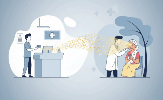 Illustration showing how patient fees fund rural healthcare